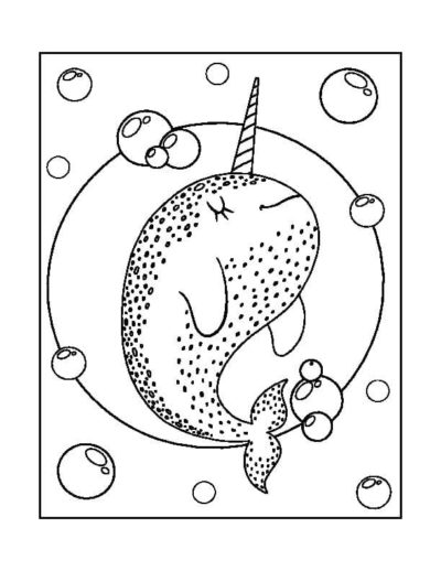 Narwhal Coloring Pages
