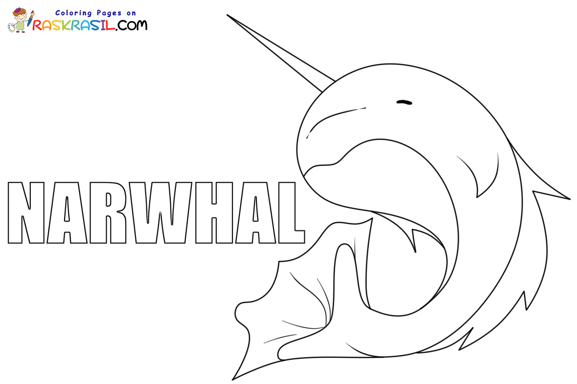 Narwhal Coloring Pages