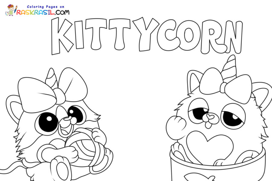 Kleurplaten Kittycorn | Afbeeldingen om in te kleuren