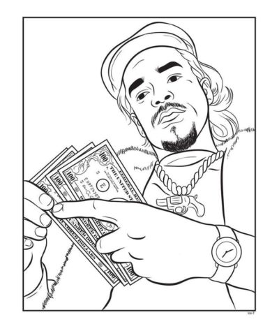 Coloriage Rappeur à imprimer