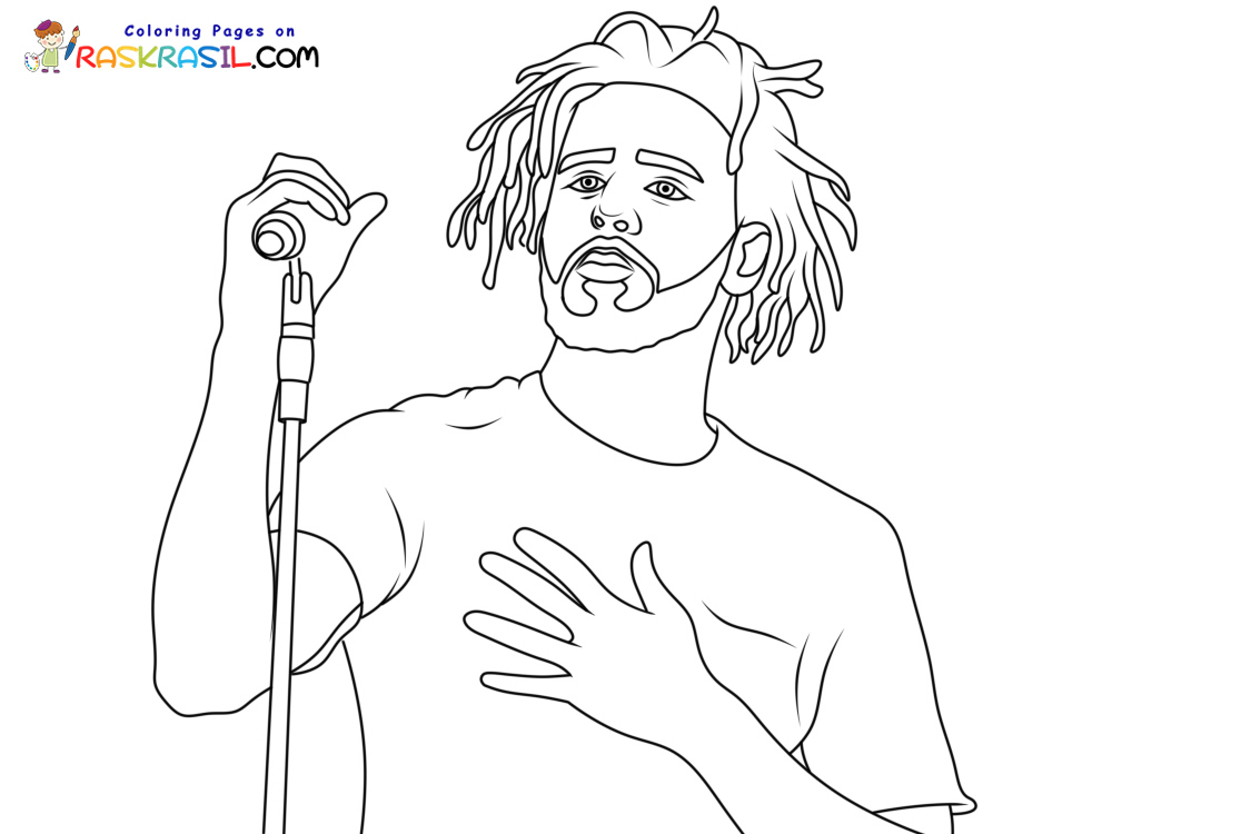 Raskrasil.com-Rapper-J-Cole-Coloring-Pages