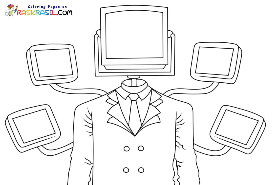 TV Man Coloring Pages