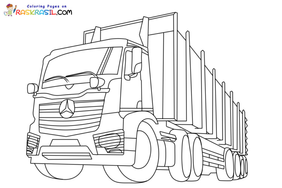 Leo the Truck coloring with boxes  Truck coloring pages, Coloring