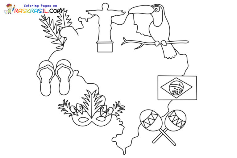 Desenhos de Brasil para Colorir