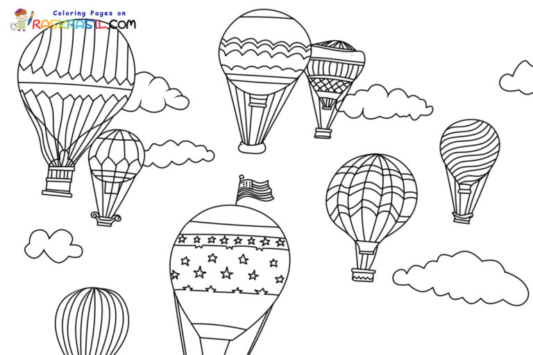  Ausmalbilder Heißluftballon 