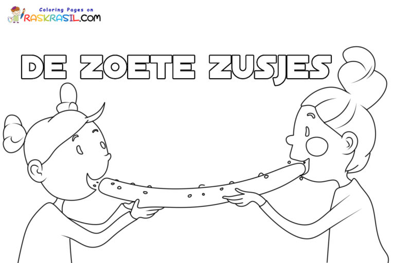 Kleurplaat De Zoete Zusjes