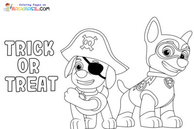 Раскраски Щенячий патруль Хэллоуин | Распечатать бесплатно