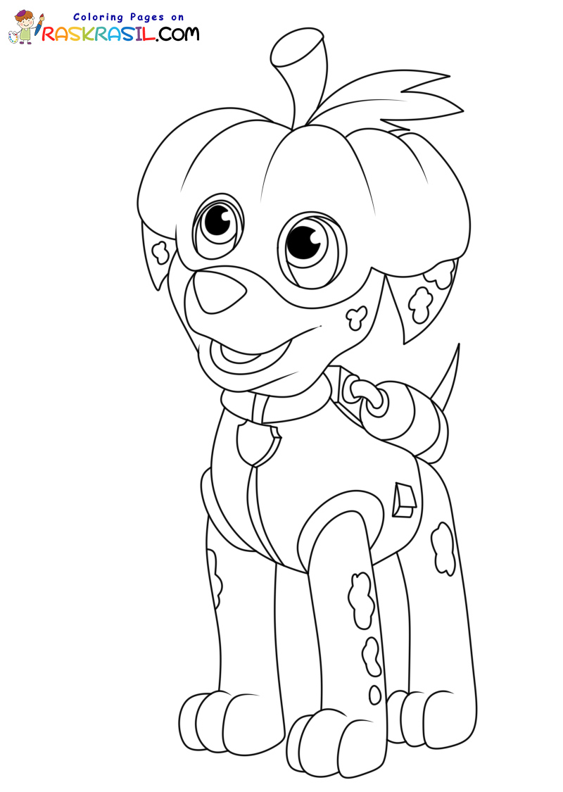 Paw Patrol Halloween Coloring Pages