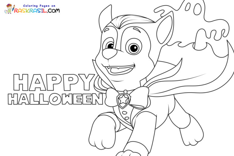 Paw Patrol Halloween Coloring Pages
