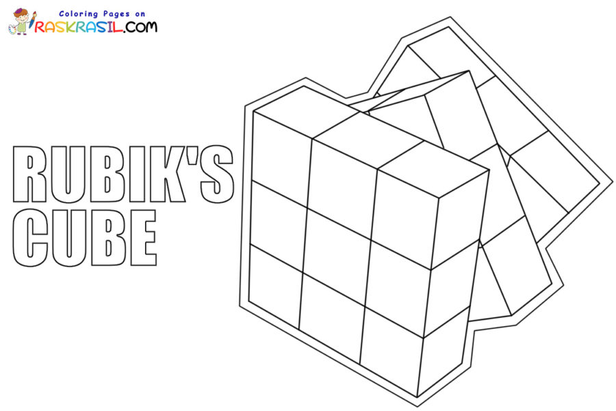 Desenhos de Cubo Mágico para Colorir