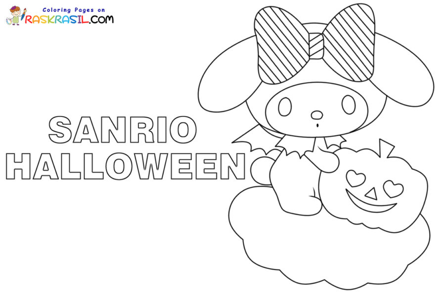 Kleurplaat Sanrio Halloween