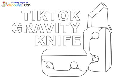 TikTok Gravity Knife Coloring Pages