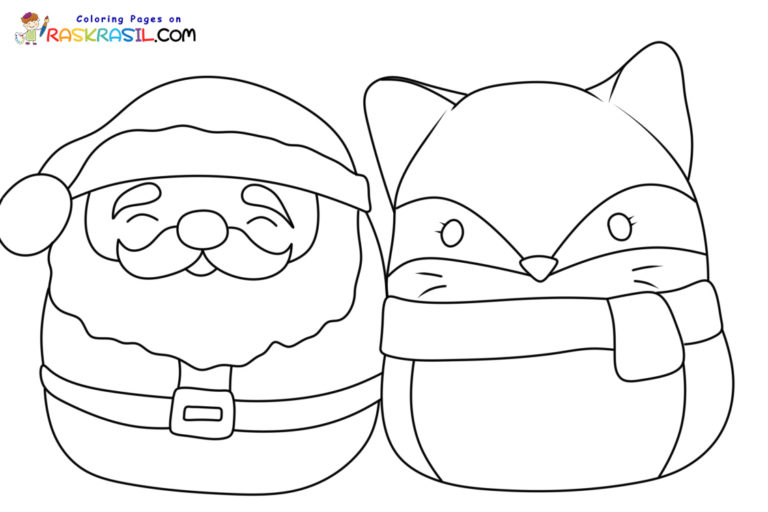 Christmas Squishmallow Coloring Pages