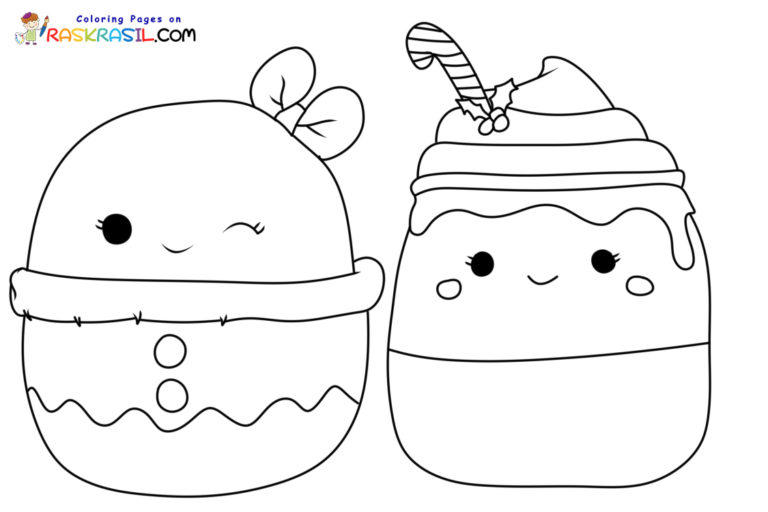 Christmas Squishmallow Coloring Pages