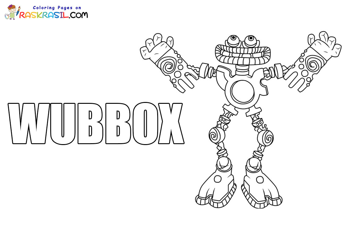 Coloring Pages Rainbow Friends – Wubbox – My Singing Monsters 29