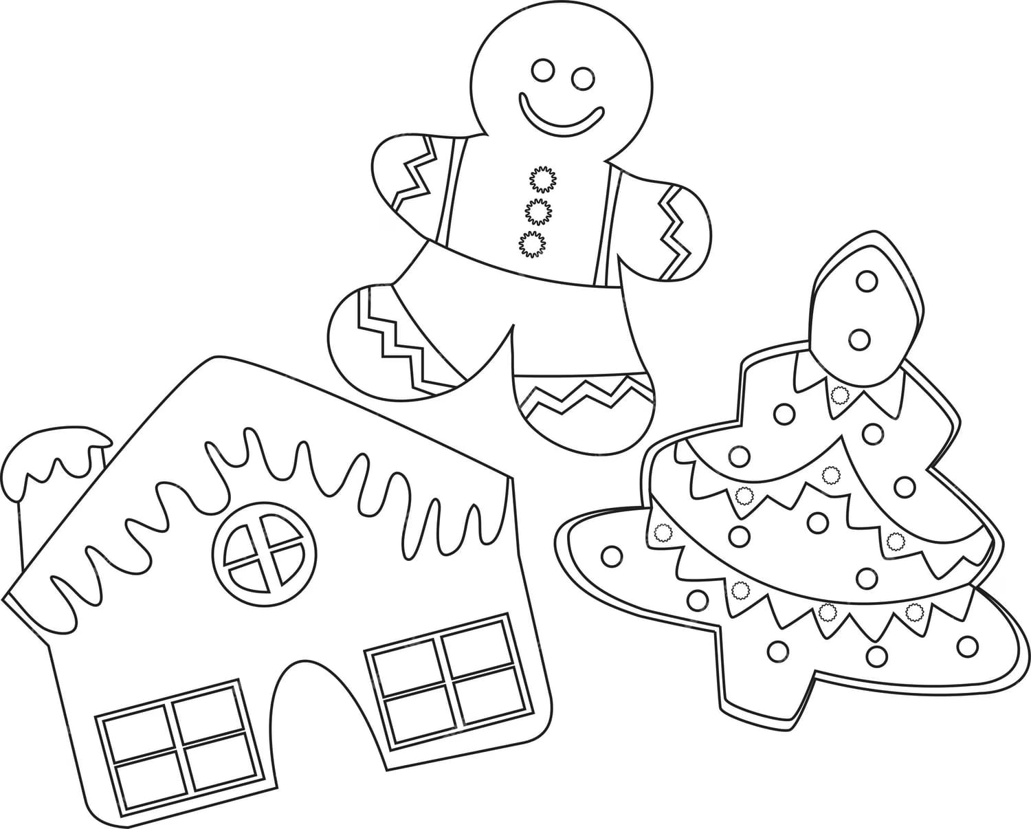 Christmas Cookie Coloring Pages