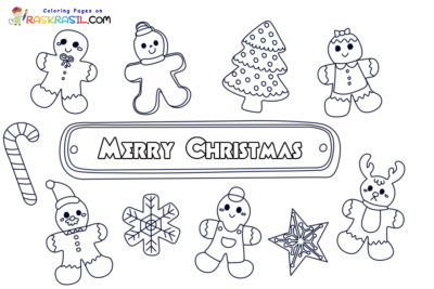 Christmas Cookie Coloring Pages