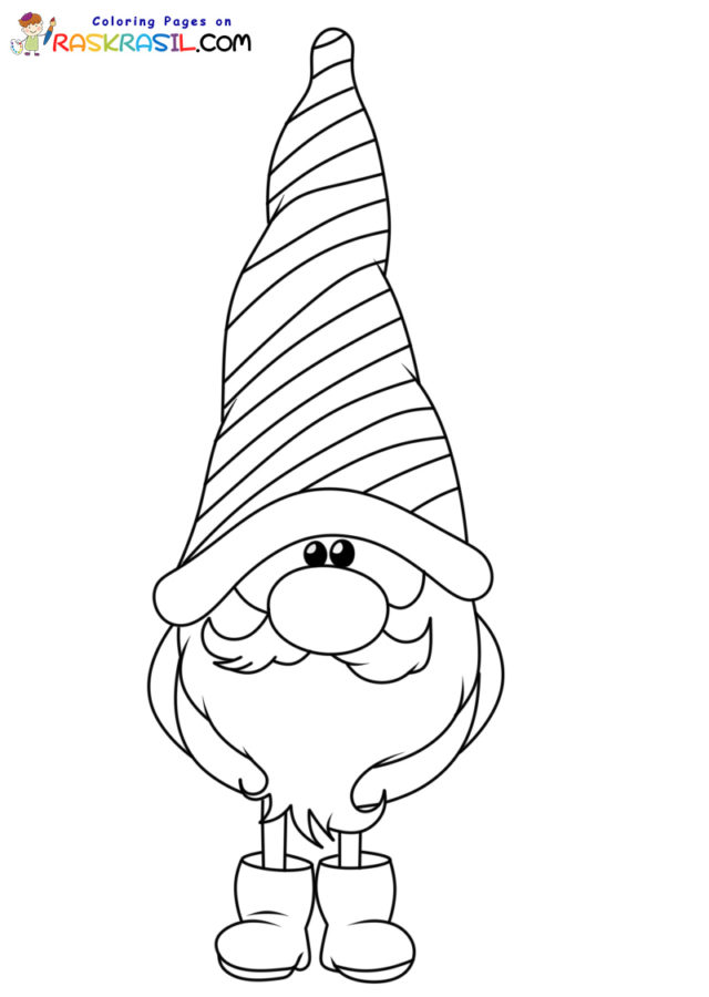 Christmas Gnome Coloring Pages