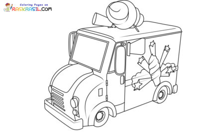 Ice Cream Truck Coloring Pages