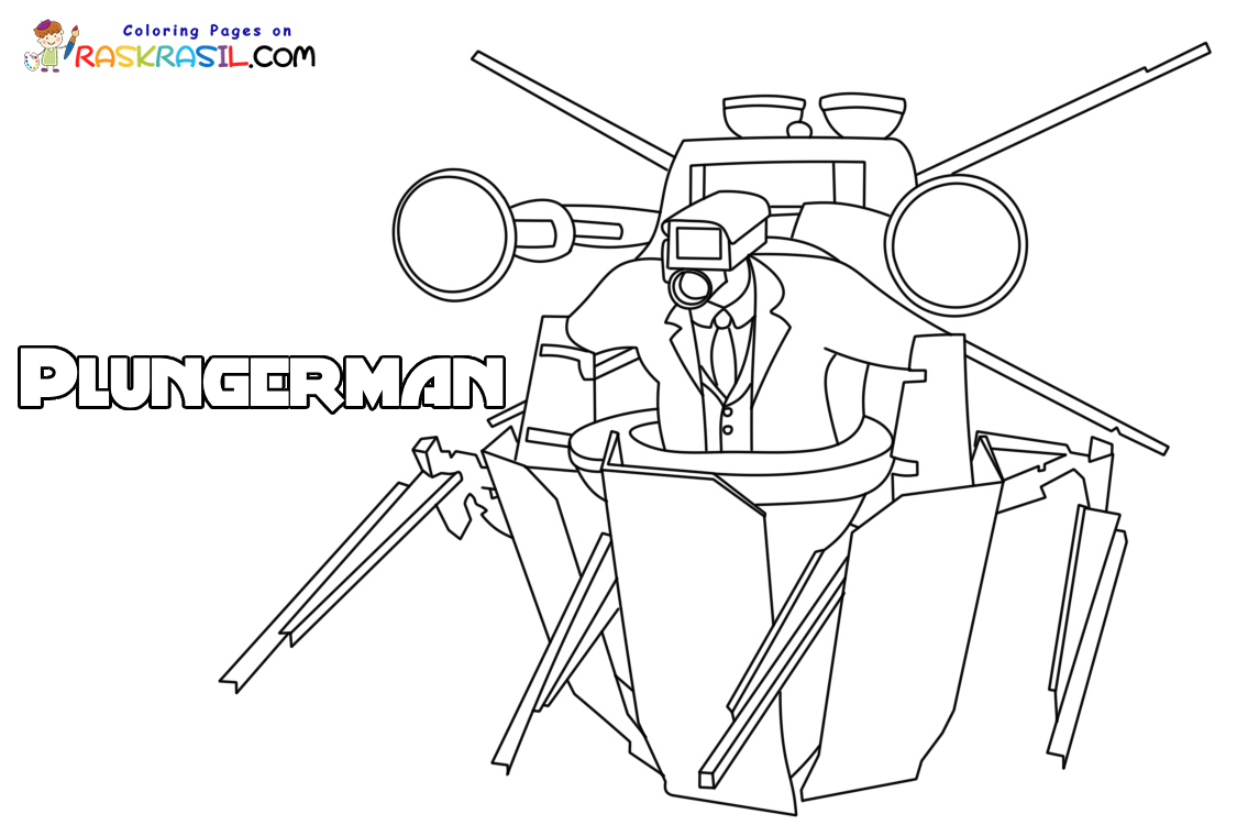 Plungerman Coloring Pages