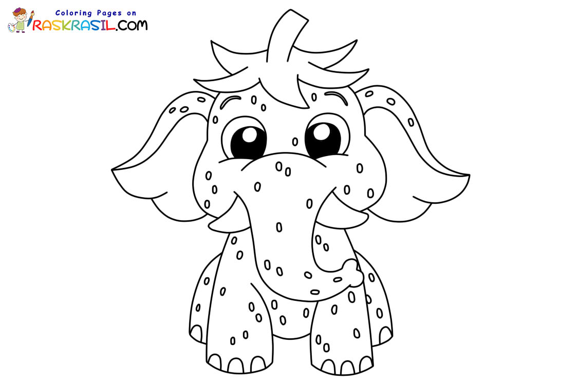 Strawberry Elephant Coloring Pages
