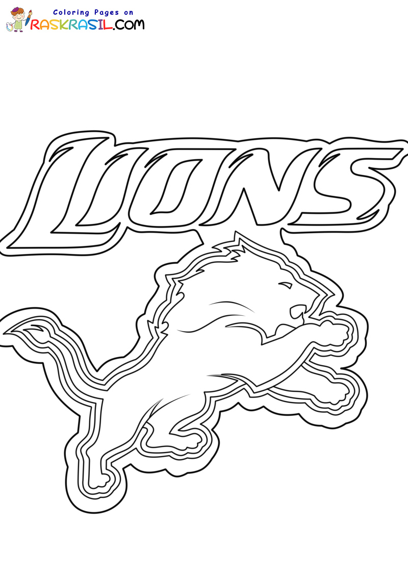 Lions Logo Coloring Sheet Lions Logo Coloring Sheet