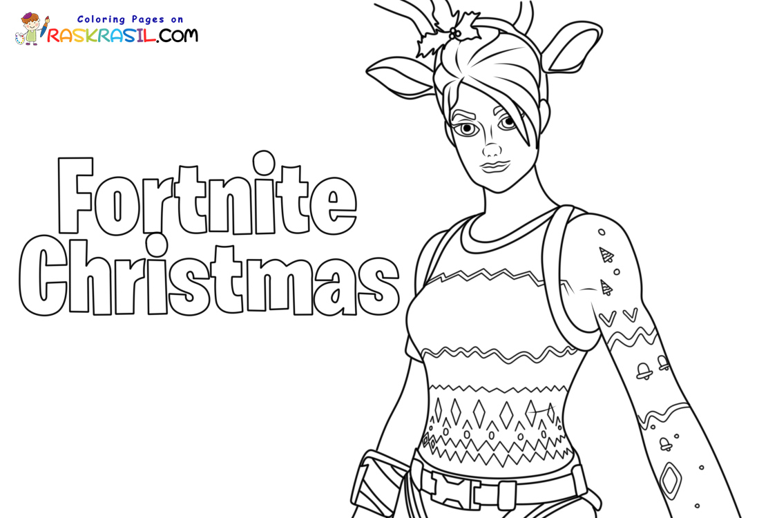 Fortnite Christmas Coloring Pages
