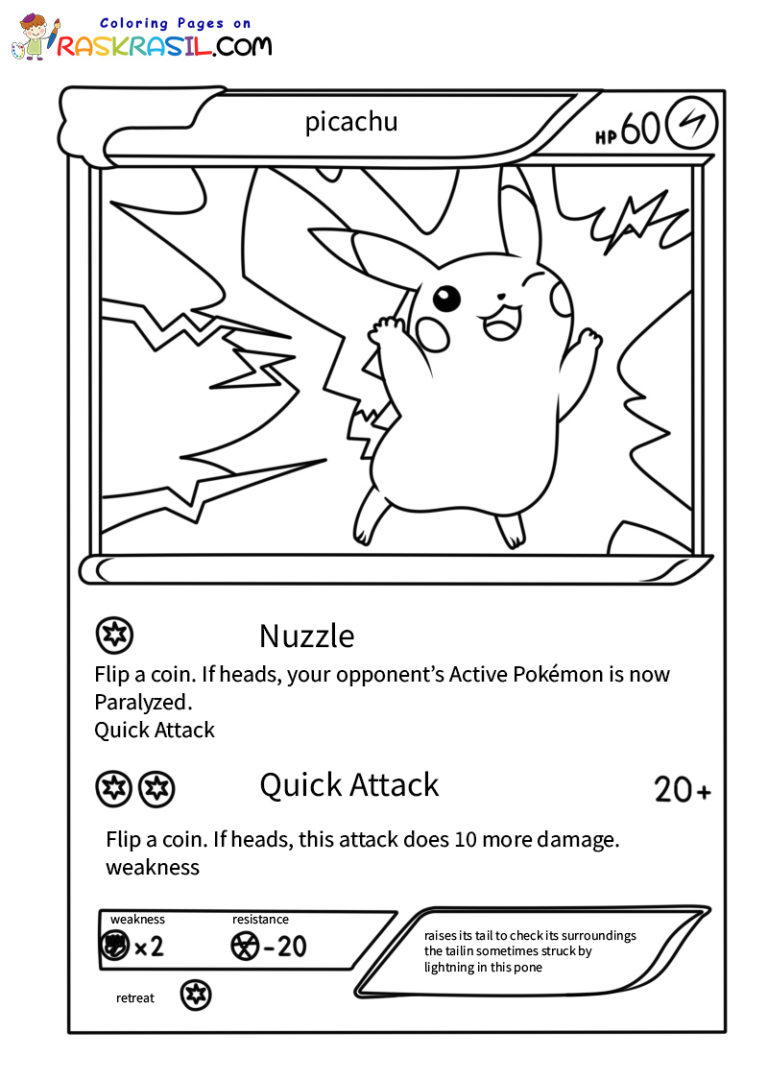 Pokemon Card Coloring Pages