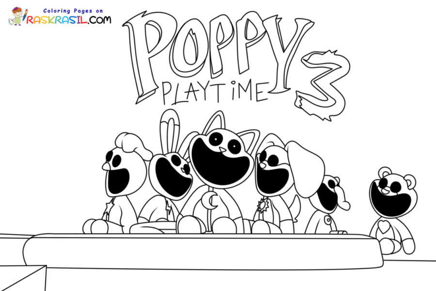 Desenhos de Poppy Playtime Capítulo 3 para Colorir