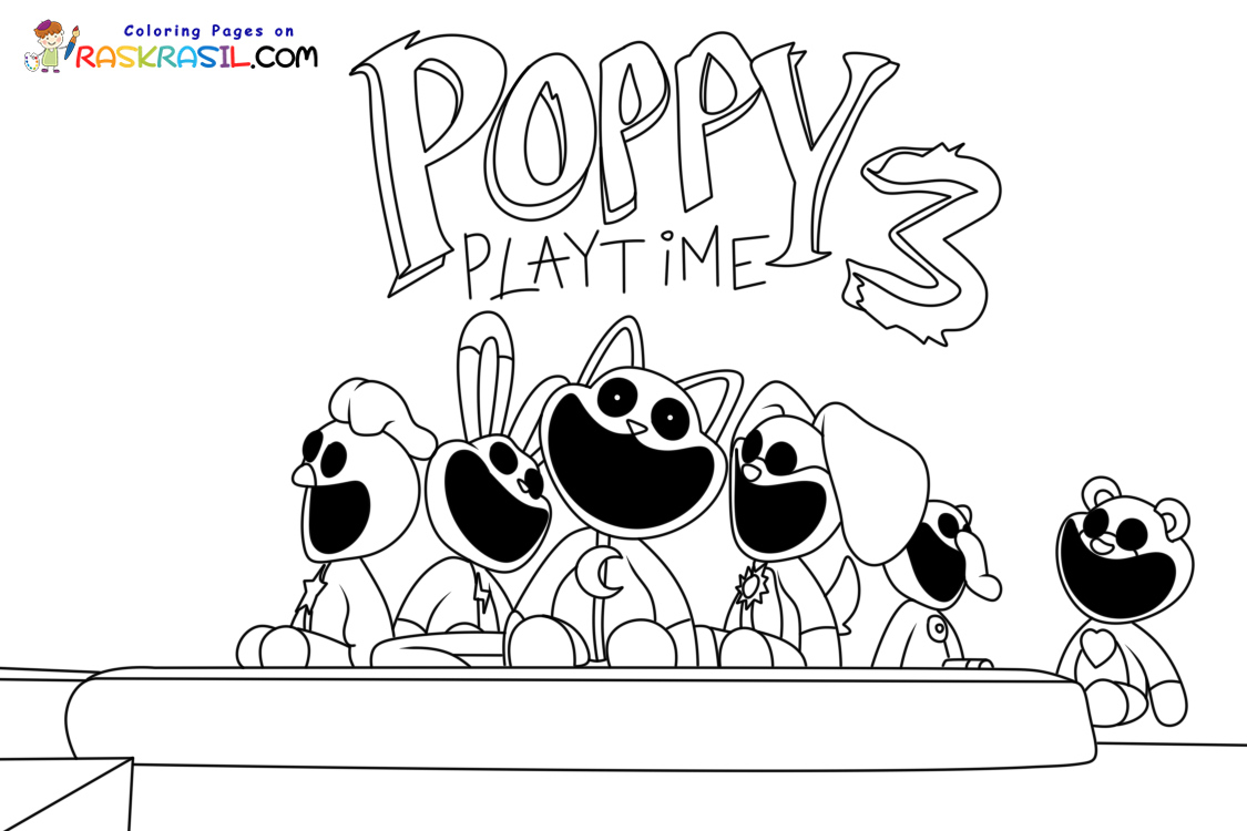 Дог дей poppy playtime раскраска