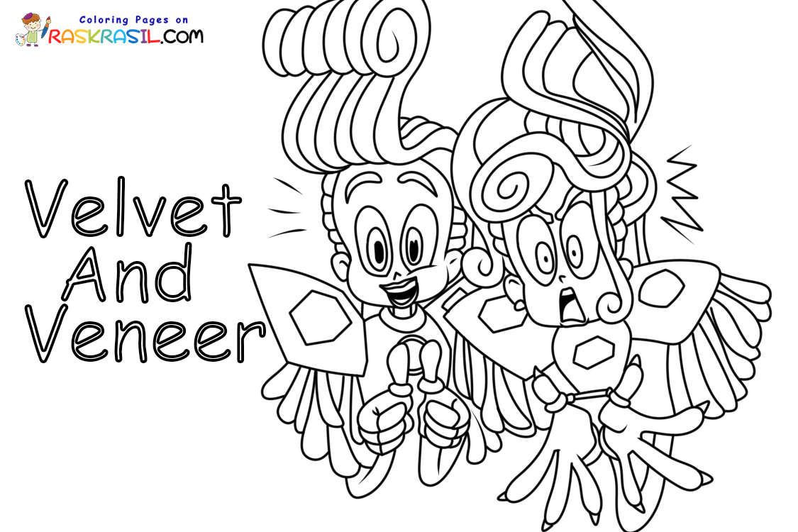 Velvet and Veneer Coloring Pages