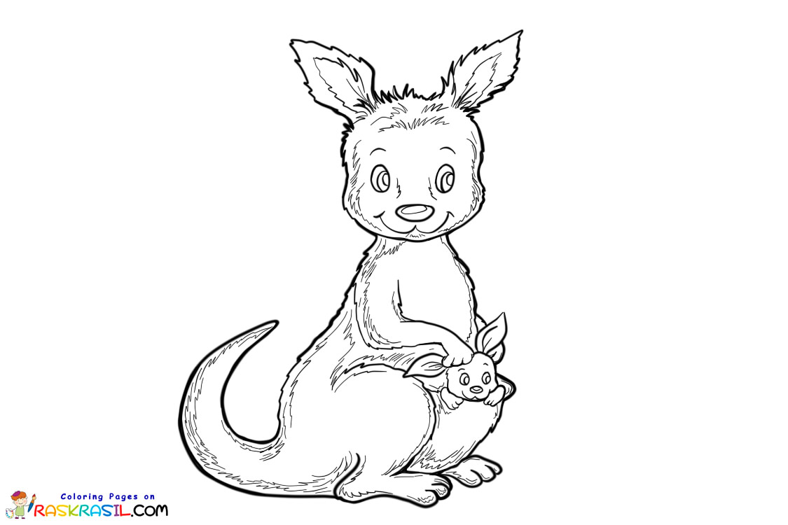 Raskrasil.com-Australian-Animals-Colouring-Pages-Кangaroo