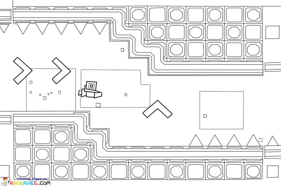 Coloriage Geometry Dash à imprimer