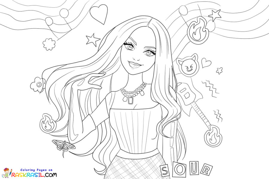 Olivia Rodrigo Coloring Pages