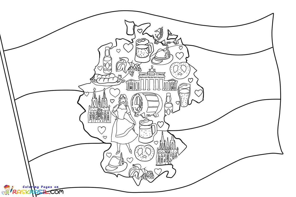  Ausmalbilder Deutschland Flagg 
