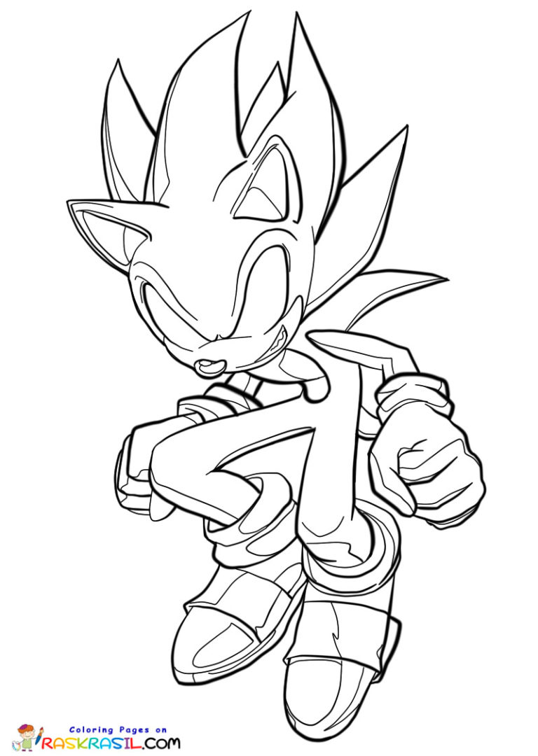 Dark Sonic Coloring Pages