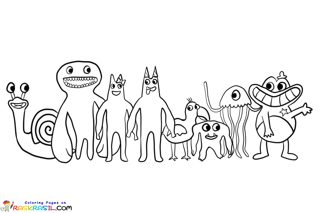 Desenhos De Garten Of Banban 8 Para Colorir