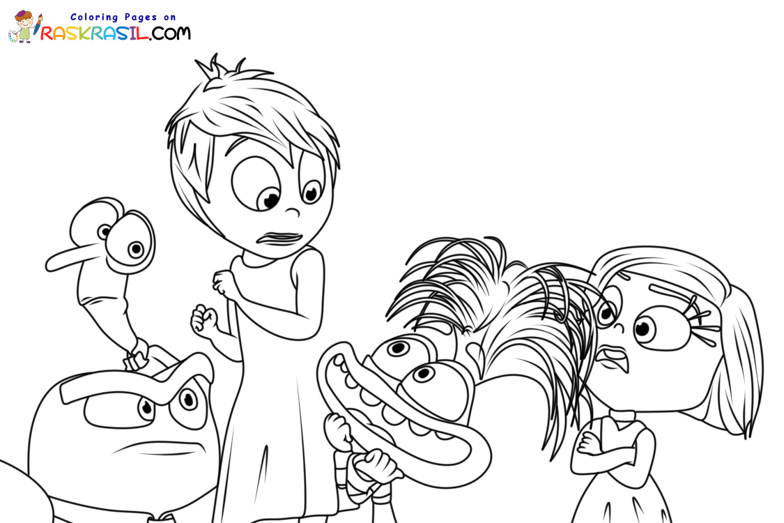 Anxiety Coloring Pages - Raskrasil.com Anxiety Inside Out 2 Coloring Pages 9 