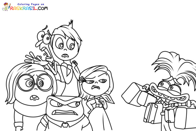 Inside Out 2 Coloring Pages