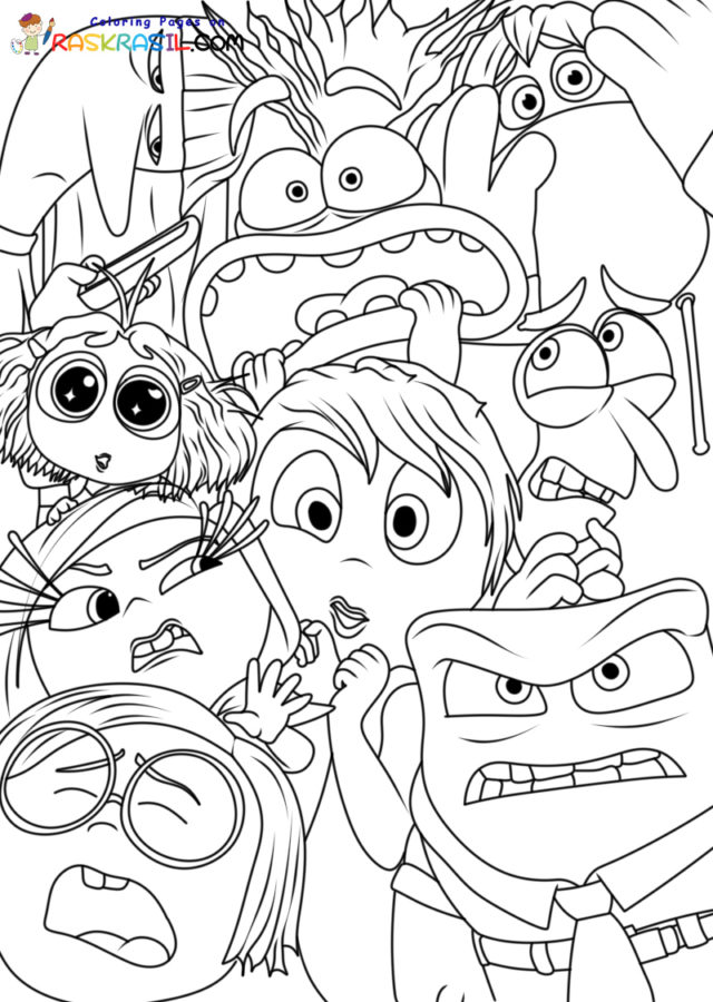 Inside Out 2 Coloring Pages