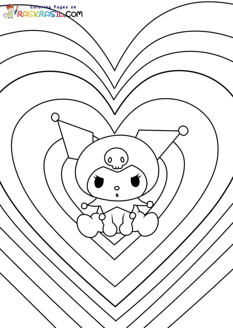 Kuromi Coloring Pages