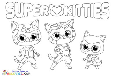 SuperKitties Coloring Pages