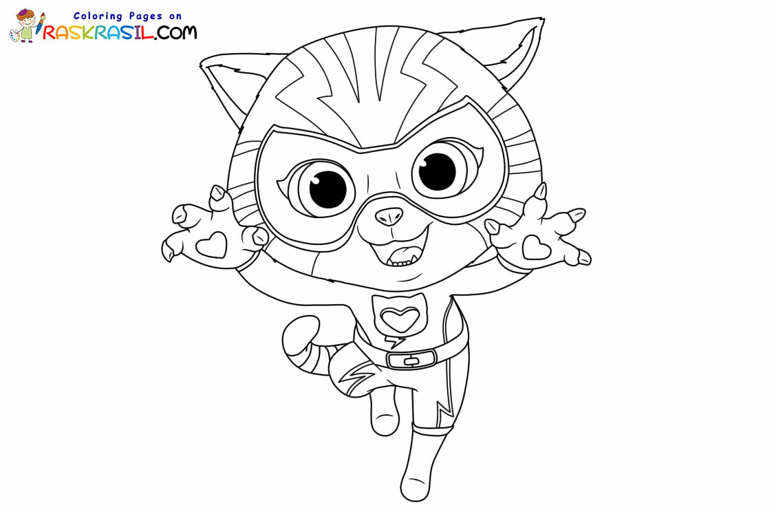 SuperKitties Coloring Pages