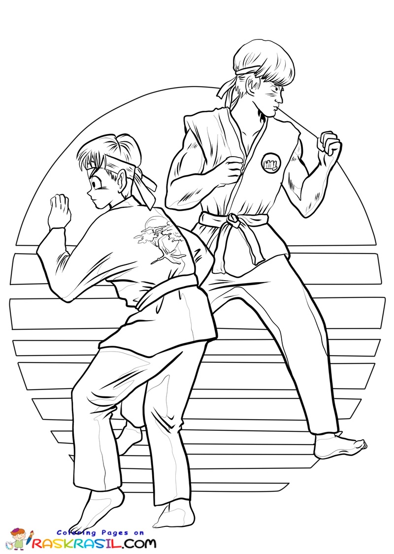 Raskrasil.com-Coloring-Page-Cobra-Kai-1