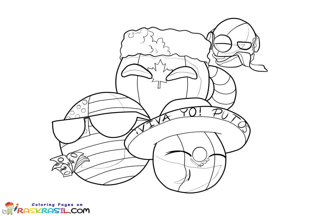 Countryballs Coloring Pages 