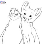 Ausmalbilder-Die-Schule-der-magischen-Tiere-3-Pinguin-und-Fuchs