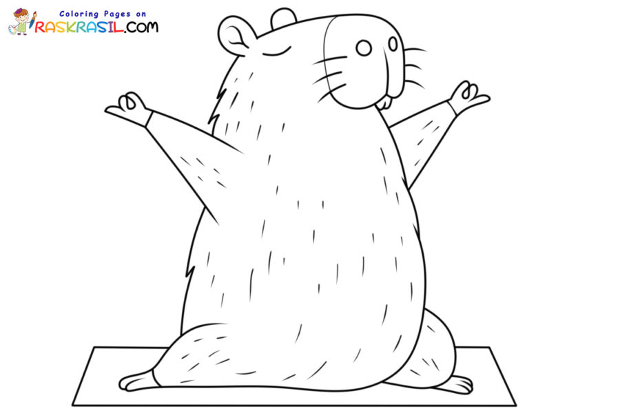 Coloriage Capybara à imprimer