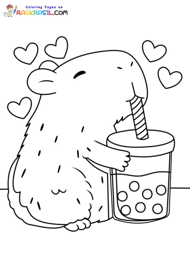 Coloriage Capybara à imprimer