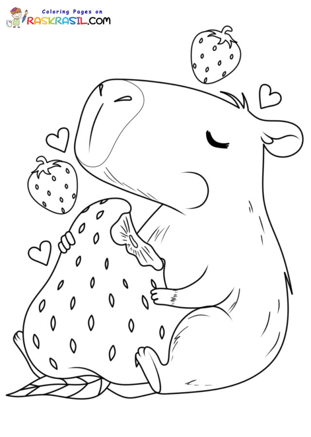 Coloriage Capybara à imprimer