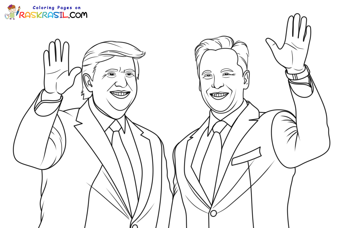 Raskrasil.com-Donald-Trump-and-Elon-Musk-Coloring-Page